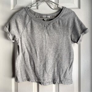 Aeropostale Gray Lace Back Top